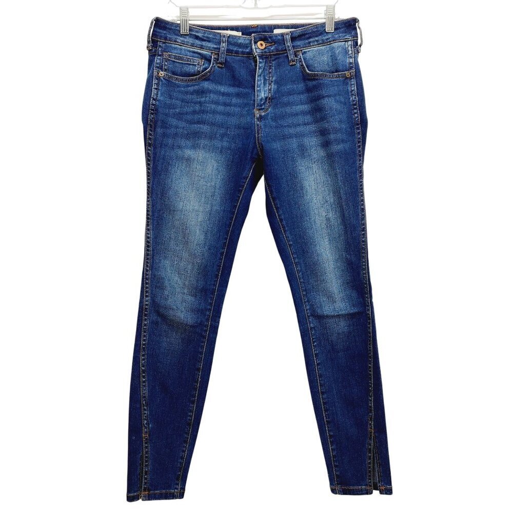 Pilcro And The Letterpress By Anthropologie Mid Rise Skinny Jeans Size 29 blue